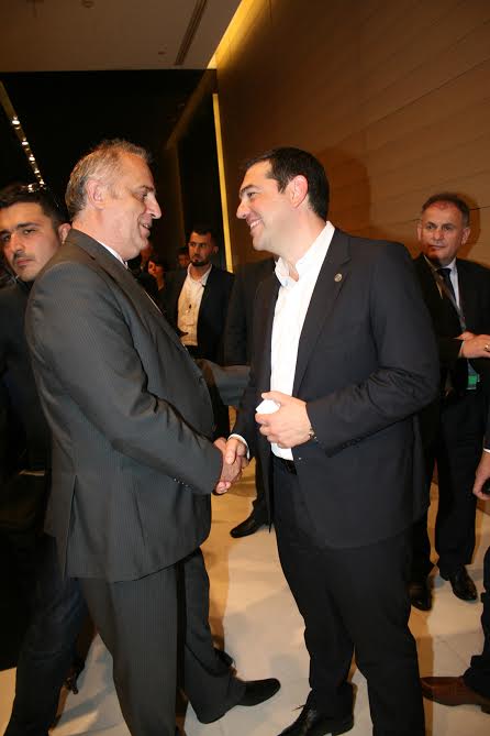 Ο Δήμαρχος Έδεσσας στους παρευρισκόμενους των εγκαινίων του ΤΑΠ